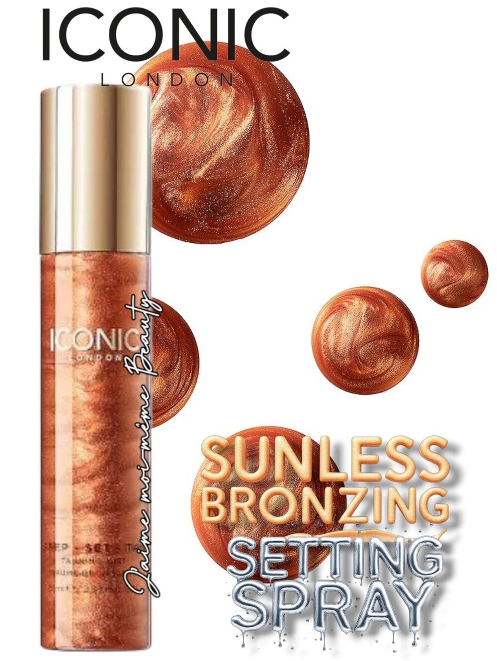 ICONIC London Sunless Bronzing Setting Spray – Shimmering Bronze Self Tanning